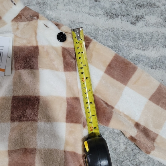 Plaid Button-Shoulder Sweater - Picture 9 of 10